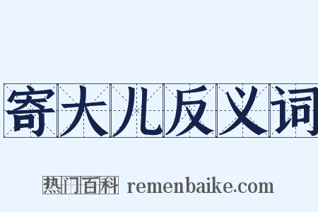 寄大儿反义词是什么意思的图片
